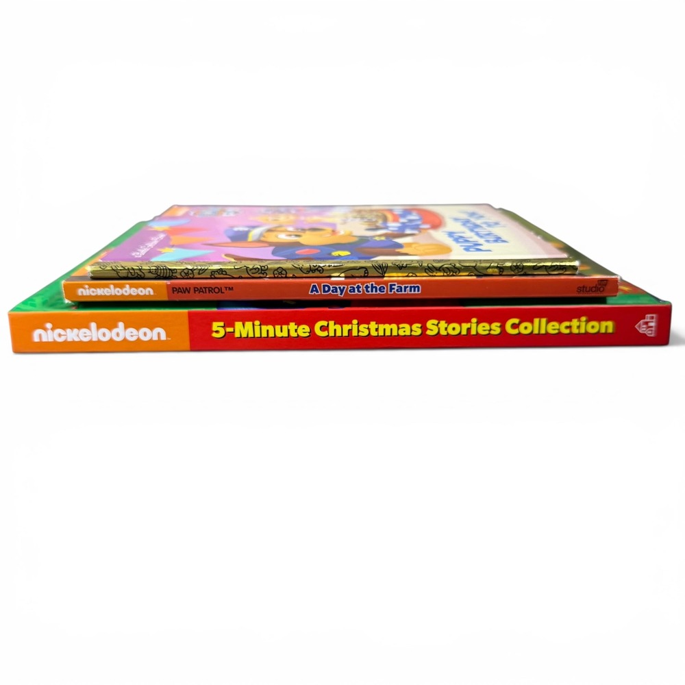 Nickelodeon PAW‎ Patrol Book Lot 5-Minute Christmas Stories Little Golden Book
